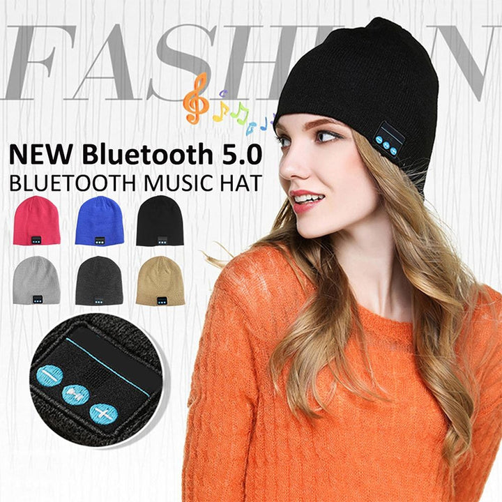 Bluetooth 5.0 Wireless Call Music Warm Knitted Hat