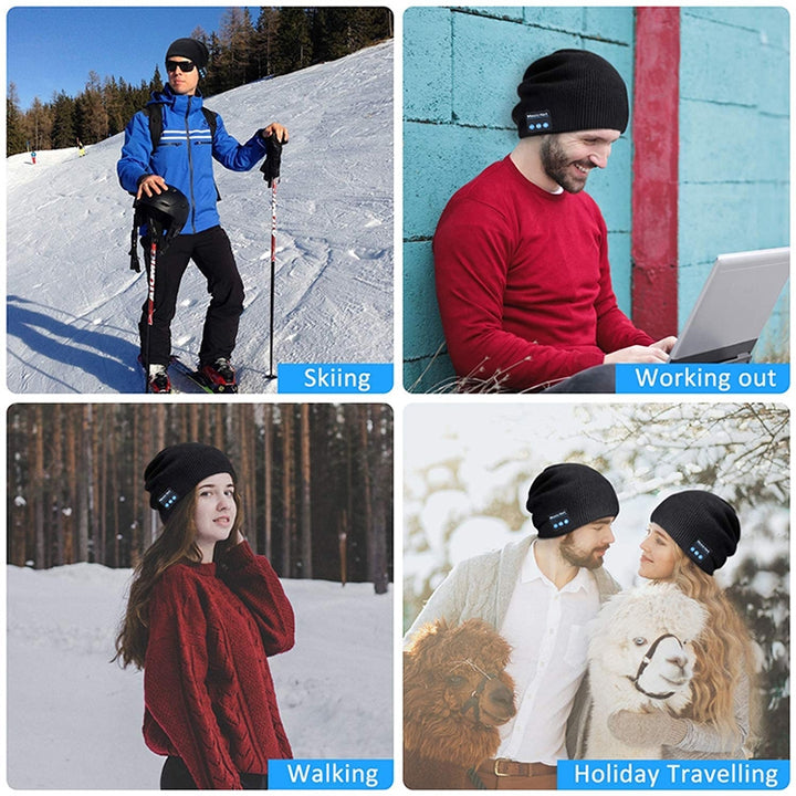 Bluetooth 5.0 Wireless Call Music Warm Knitted Hat