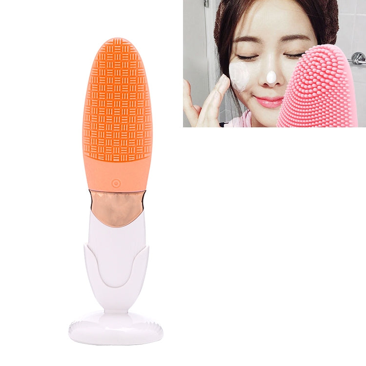 CNaier AE-618 Battery-powered Silicone Acoustic Wave Face Skin Care Electric Facial Cleanser, AE-618(Orange), AE-618(Pink), AE-618(Green), AE-618(Blue)