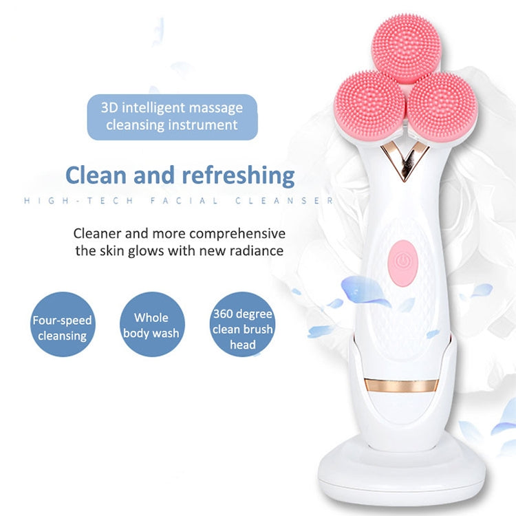 CNaier AE-878 USB Charging Silicone Face Skin Care Electric Facial Cleanser, AE-878(Pink), AE-878(Blue)