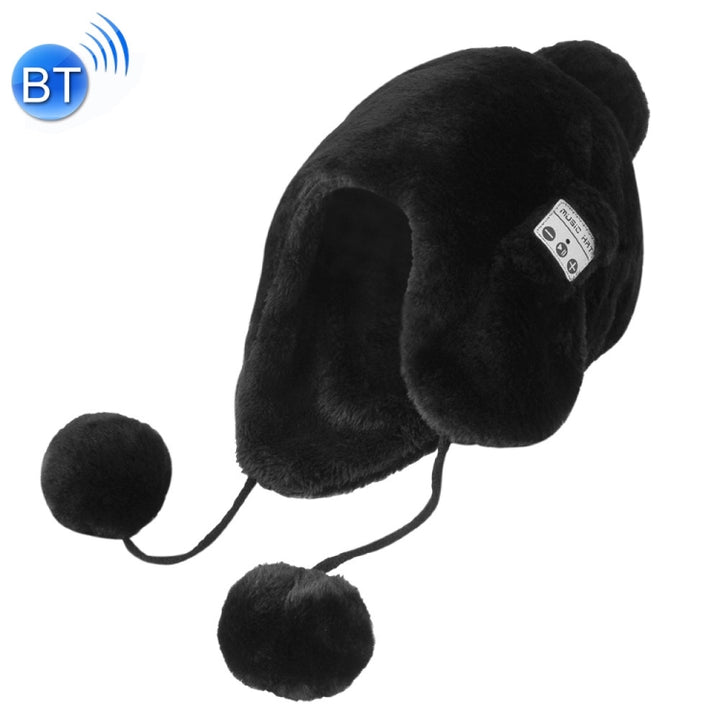 Bluetooth Warm Plush Hat, Supports Phone Answering & Bluetooth Photo Taking & Music Playing