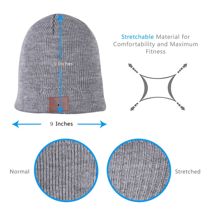 Bluetooth Warm Knit Hat, Supports Phone Answering & Bluetooth Photo Taking & Music Playing