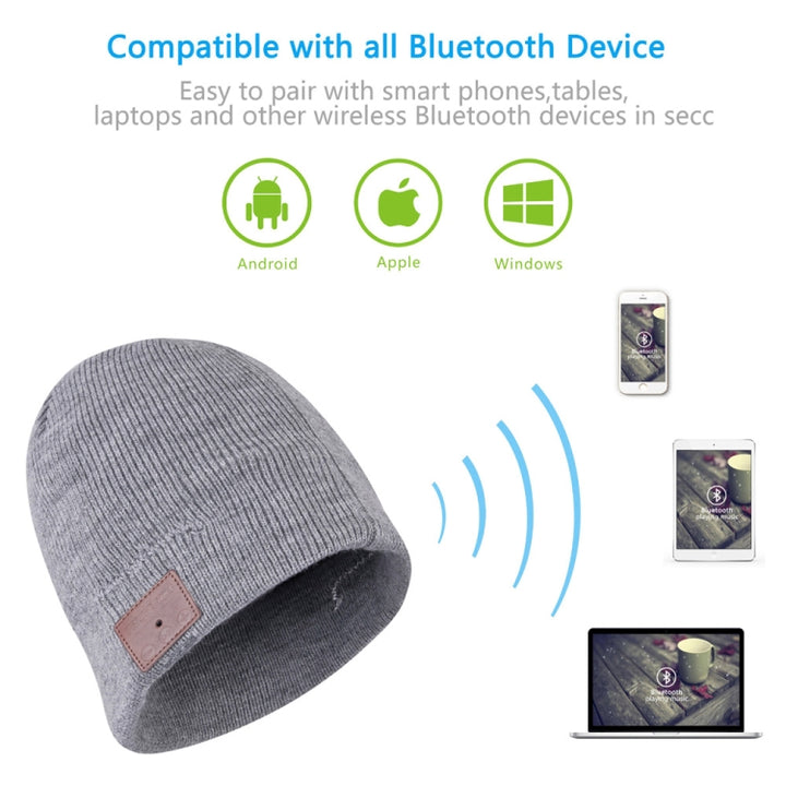 Bluetooth Warm Knit Hat, Supports Phone Answering & Bluetooth Photo Taking & Music Playing