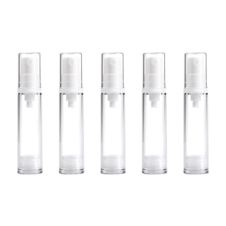 5 PCS Portable Airless Vacuum Pump Bottle Fine Mist Perfume Spray Bottle, 10ml, 10ml