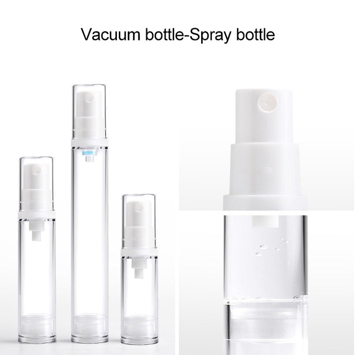 5 PCS Portable Airless Vacuum Pump Bottle Fine Mist Perfume Spray Bottle, 10ml, 10ml