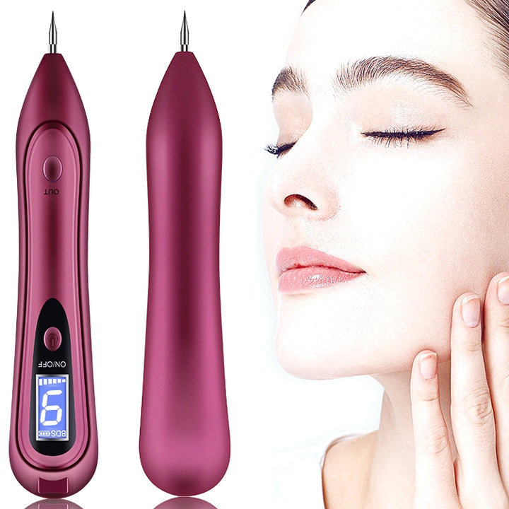 SONGSUN X2 Professional Portable Skin Spot Tattoo Freckle Removal Machine Mole Dot Removing Laser Plasma Beauty Care Pen with LCD Display Screen & 9 Gears Adjustment