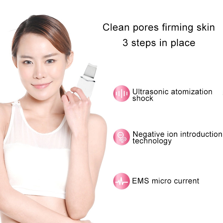 2W Ultrasonic Vibration Face Cleansing Machine Dead Skin Cleaner Scrubber Shovel Tool Face Beauty Instrument