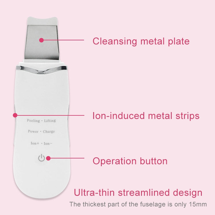 2W Ultrasonic Vibration Face Cleansing Machine Dead Skin Cleaner Scrubber Shovel Tool Face Beauty Instrument