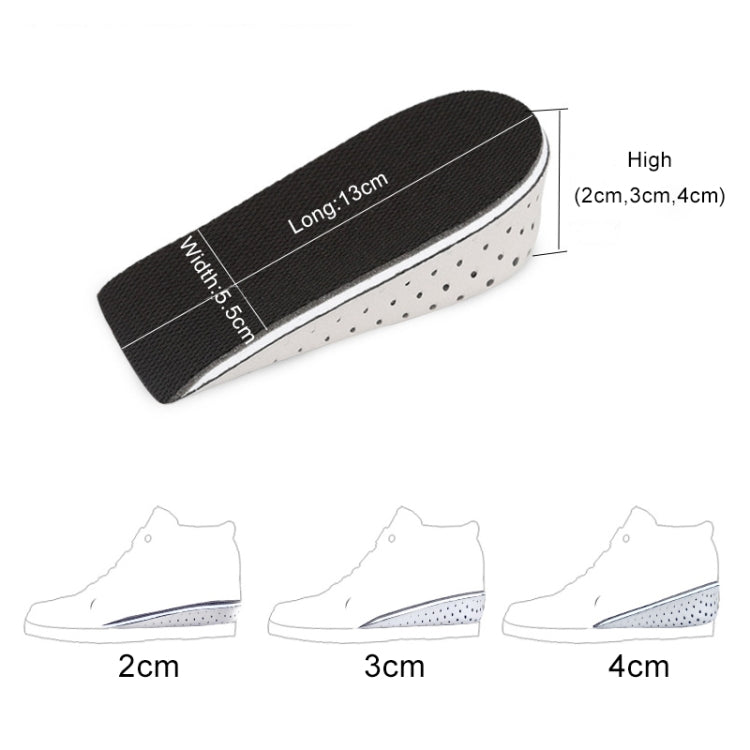 Heighten Heel Insert Shoes Pad Cushion Arch Height Increase Half Insole, Height: 2cm, Height: 2cm