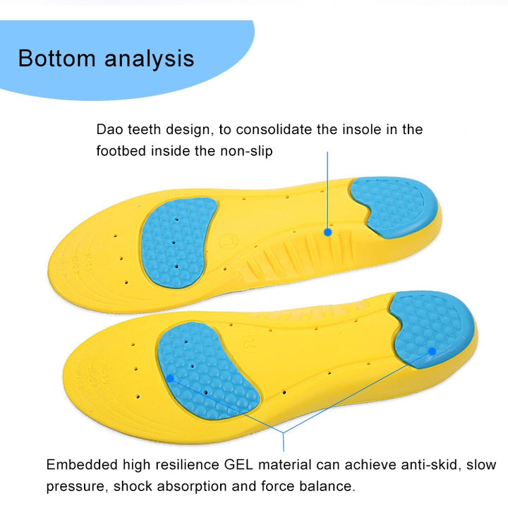 1 Pair Stretch Breathable Absorbent Deodorant  Sports Tourism And Leisure Comfort Cushioning Insole, Size: S(34-36Yards), Size: S(34-36Yards) blue, Size: S(34-36Yards) gray