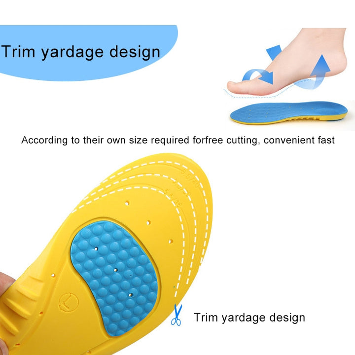 1 Pair Stretch Breathable Absorbent Deodorant  Sports Tourism And Leisure Comfort Cushioning Insole, Size: S(34-36Yards), Size: S(34-36Yards) blue, Size: S(34-36Yards) gray