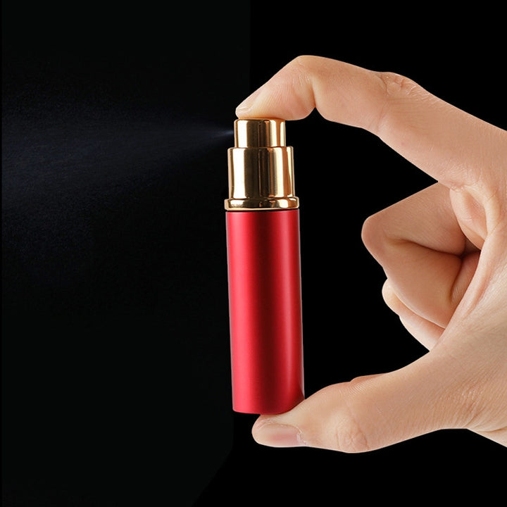 Portable Mini Refillable Glass Perfume Fine Mist Atomizers with Metallic Exterior, 5ml