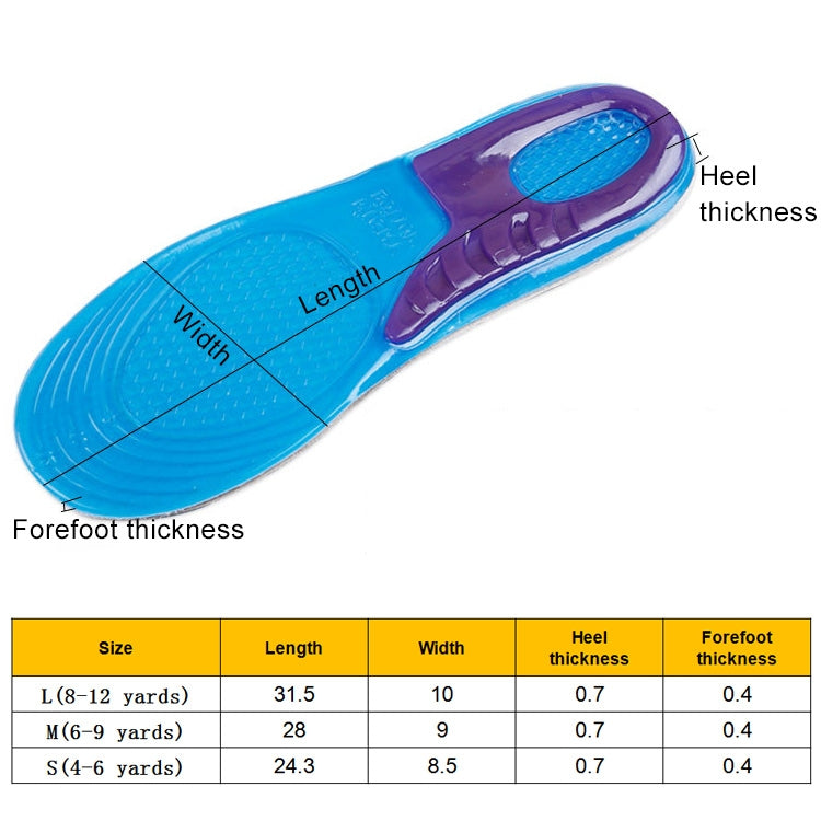 1 Pair Military Training Shock Resistance Sports Insoles Soft and Comfortable Stretch Thick Insoles, Size: S(34-37 Yards), Size: S(34-37 Yards)