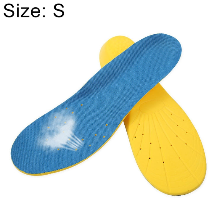 1 Pair PU Breathable Soft Sports Shock-absorbing Insole Sweat-absorbent Foot Pad Elastic Shoe Insert, Size: S(2-5 Yards), Size: S(2-5 Yards)