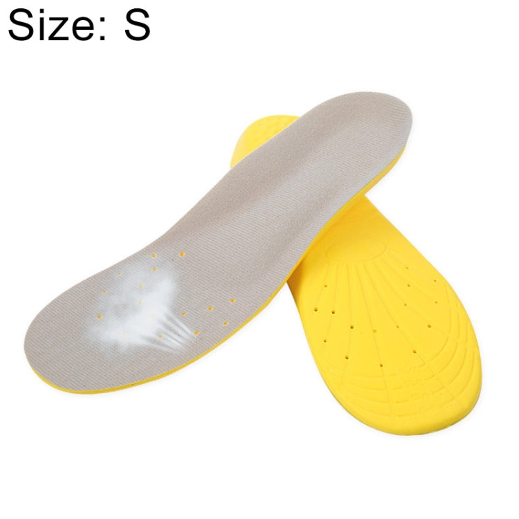 1 Pair PU Breathable Soft Sports Shock-absorbing Insole Sweat-absorbent Foot Pad Elastic Shoe Insert, Size: S(2-5 Yards), Size: S(2-5 Yards)