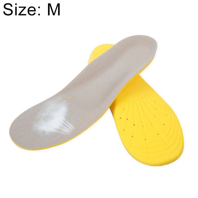 1 Pair PU Breathable Soft Sports Shock-absorbing Insole Sweat-absorbent Foot Pad Elastic Shoe Insert, Size: M(6-9 Yards), Size: M(6-9 Yards)