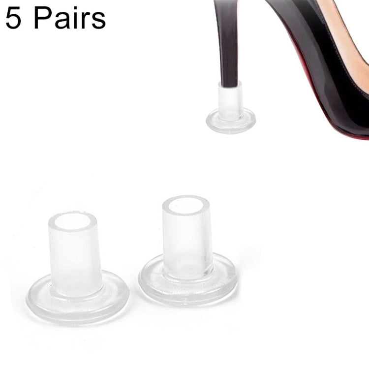 5 Pairs Non-slip Wear-resistant Increase Shoes High Stiletto Heel Protector Caps, Random Color Delivery, HC9014, HC9014T