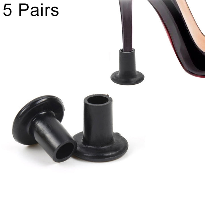 5 Pairs Non-slip Wear-resistant Increase Shoes High Stiletto Heel Protector Caps, Random Color Delivery, HC9014, HC9014T