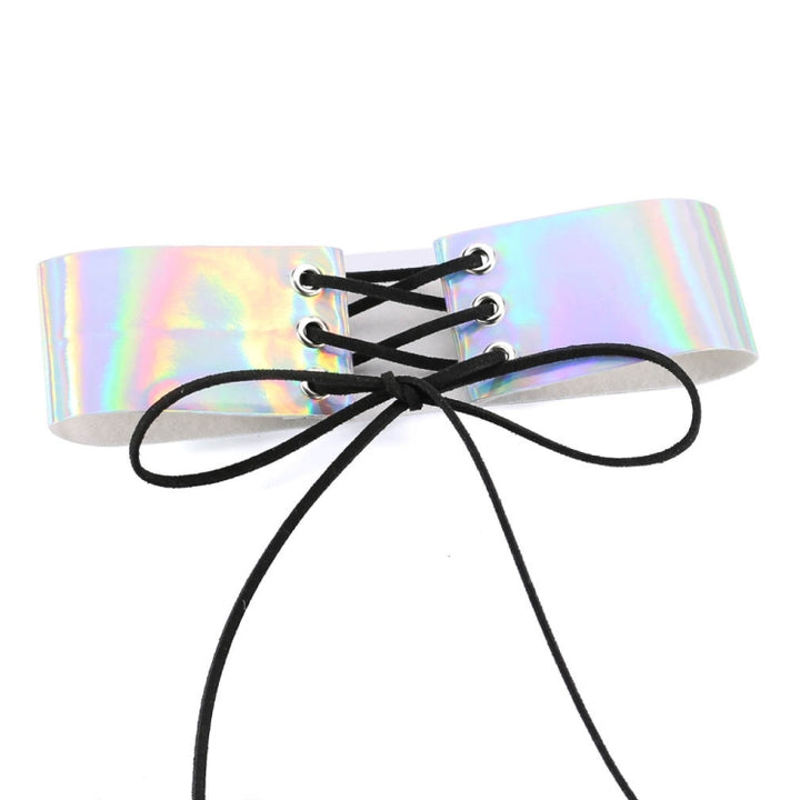 European and American Simple Sexy Bound Collar Fashion Laser Skin Glowing Necklace, Random Color Delivery, QCSF