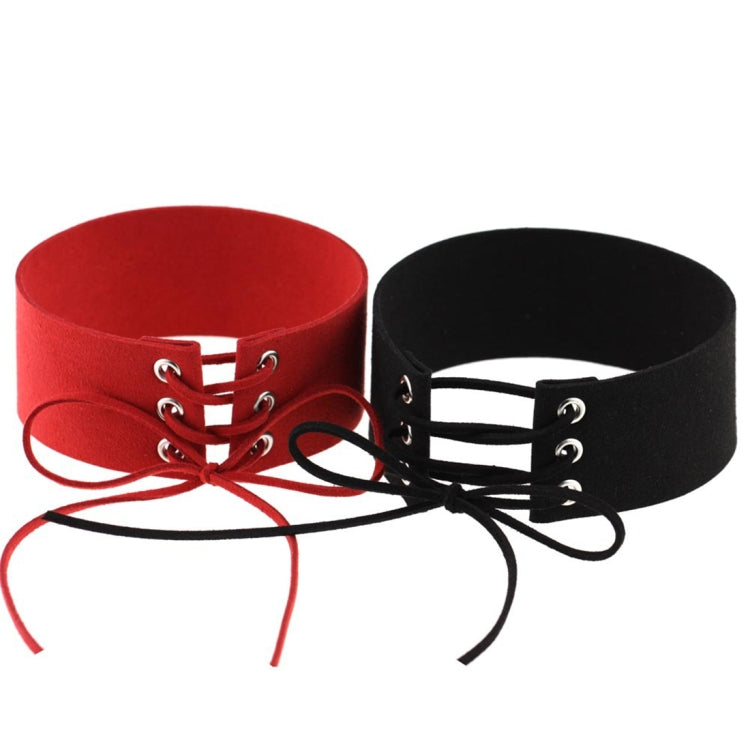 2 PCS Simple Personality Punk Sexy Bound Collar Fashion Velvet Collar Bone Necklace, Random Color Delivery, SFXQ