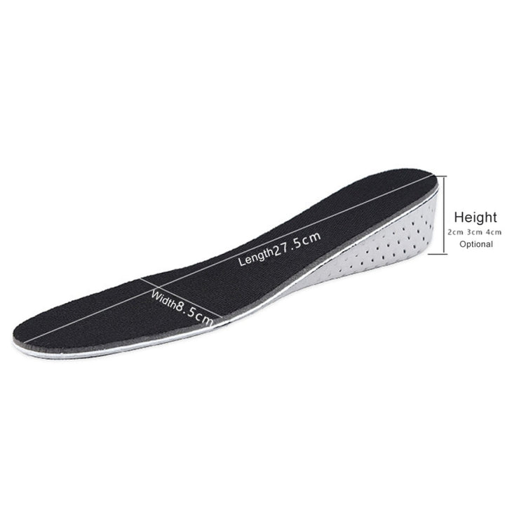 1 Pair EVA Breathable Insert Shoes Height Increase Insoles, Height: 2cm, Height: 2cm