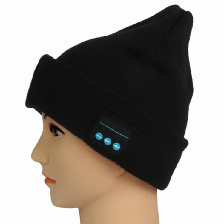 Unisex Warm Winter Polyacrylonitrile Knit Hat Adult Head Cap with LED and Bluetooth