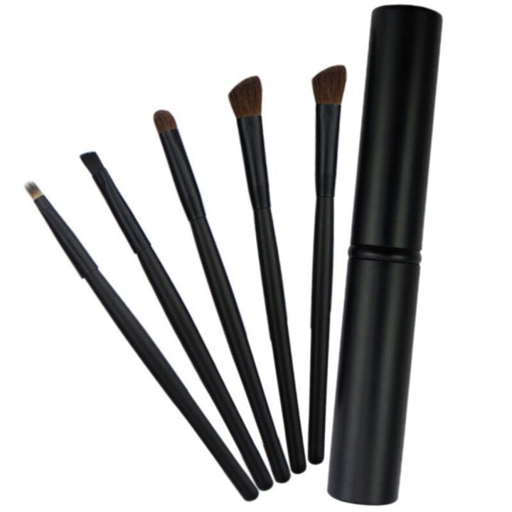 5 PCS Handle Eyes Makeup Brush Set with Aluminum Tube