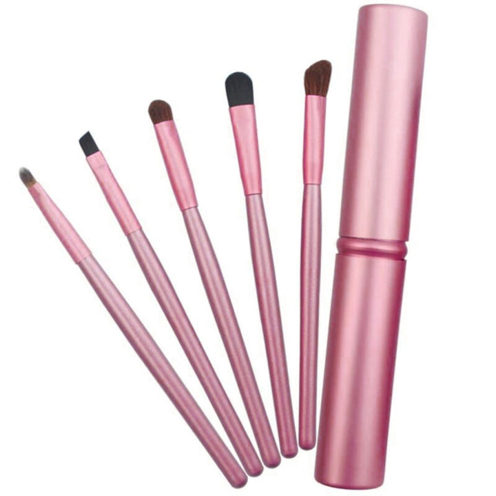 5 PCS Handle Eyes Makeup Brush Set with Aluminum Tube