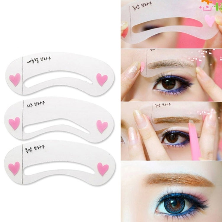 50 PCS 3 in 1 Eyebrow Stencil Shape Template Tools, 3 in 1 50 PCS