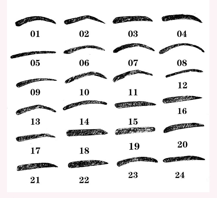 24 in 1 Eyebrow Stencil Shape Template Tools, 24 in 1