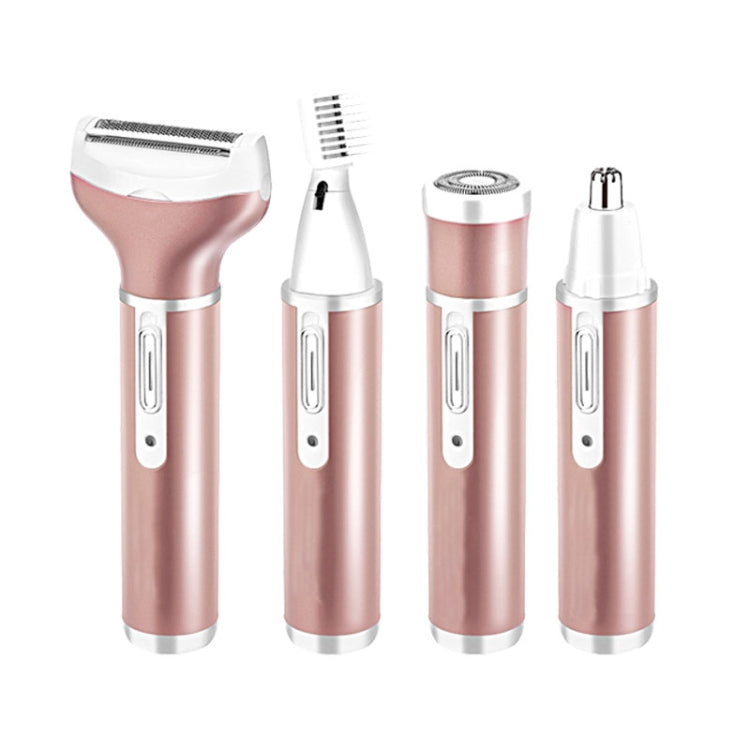 4 In 1  USB Rechargeable Vibrissa Eyebrows Trimmer Body Hair Denuding Machine Set with USB Cable, 4 In 1