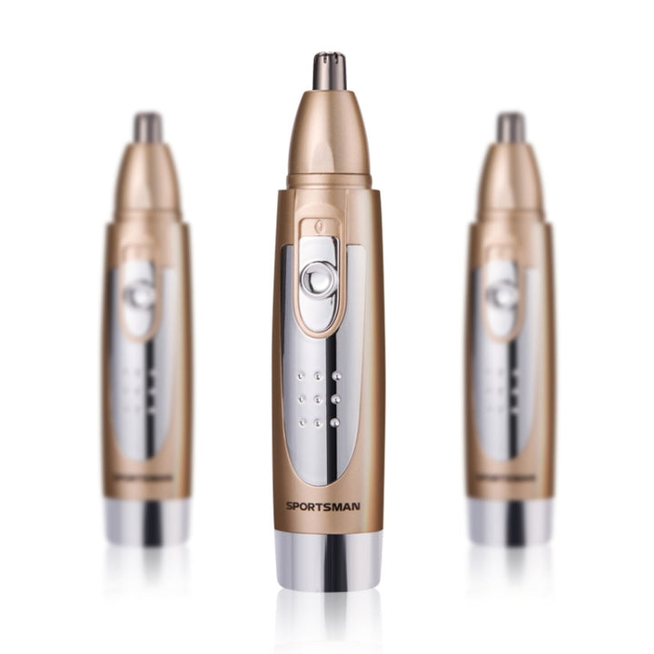 SPORTSMAN Water Proof Battery Power Supply  Male Nose Ear Hair Bullet Shaped Trimmer(Gold)