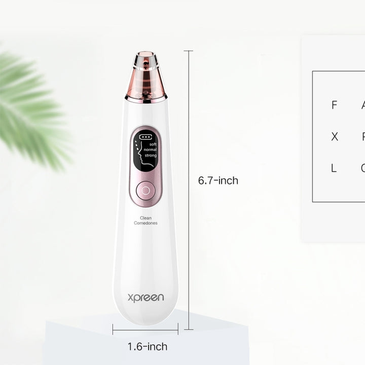 Xpreen Rechargeable Pore Cleanser Home Facial Beauty Device with LED Screen & 4 Probes, XPRE111