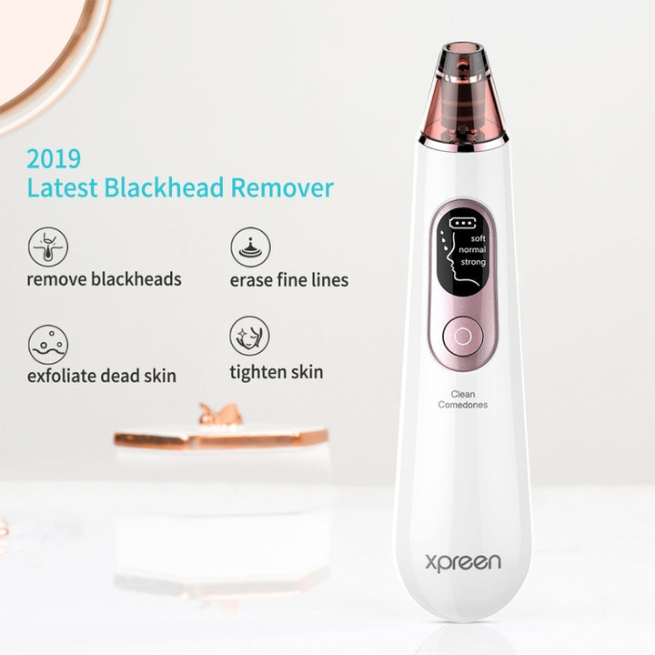 Xpreen Rechargeable Pore Cleanser Home Facial Beauty Device with LED Screen & 4 Probes, XPRE111