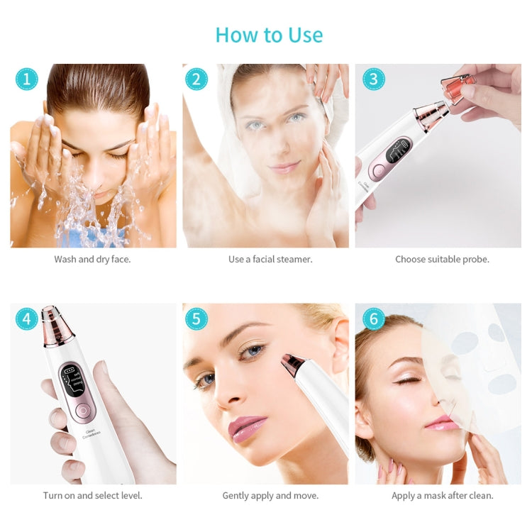 Xpreen Rechargeable Pore Cleanser Home Facial Beauty Device with LED Screen & 4 Probes, XPRE111