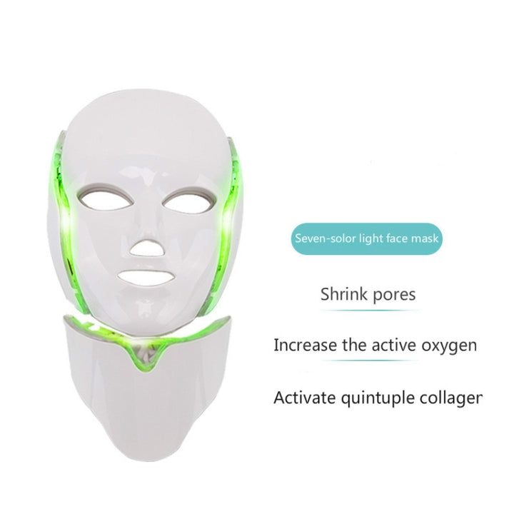 7 Color LED Facial Mask Photon Mask Skin Rejuvenation Face Beauty Machine, UK Plug