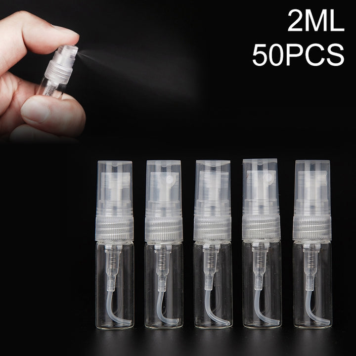 50 PCS Perfume Bottle Spray Bottle Perfume Bottle Empty Bottle, Capacity:2ML (Transparent), 2ML (Transparent)