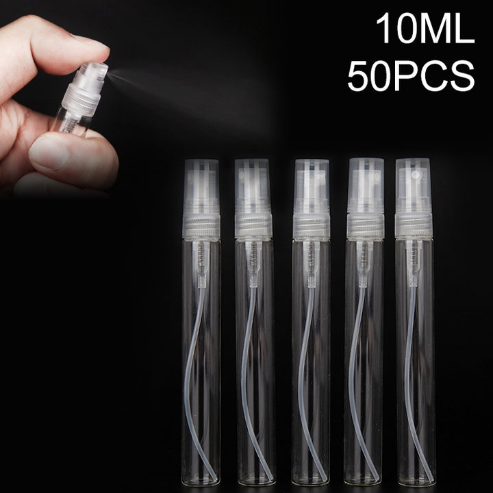 50 PCS Perfume Bottle Spray Bottle Perfume Bottle Empty Bottle, Capacity:10ML (Transparent), 10ML (Transparent)