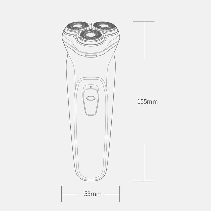 Original Xiaomi ENCHEN Water Proof Triple Rotary Double Ring Blade Shaving Head Electric Rechargeable Shaver For Men, Electric Shaver