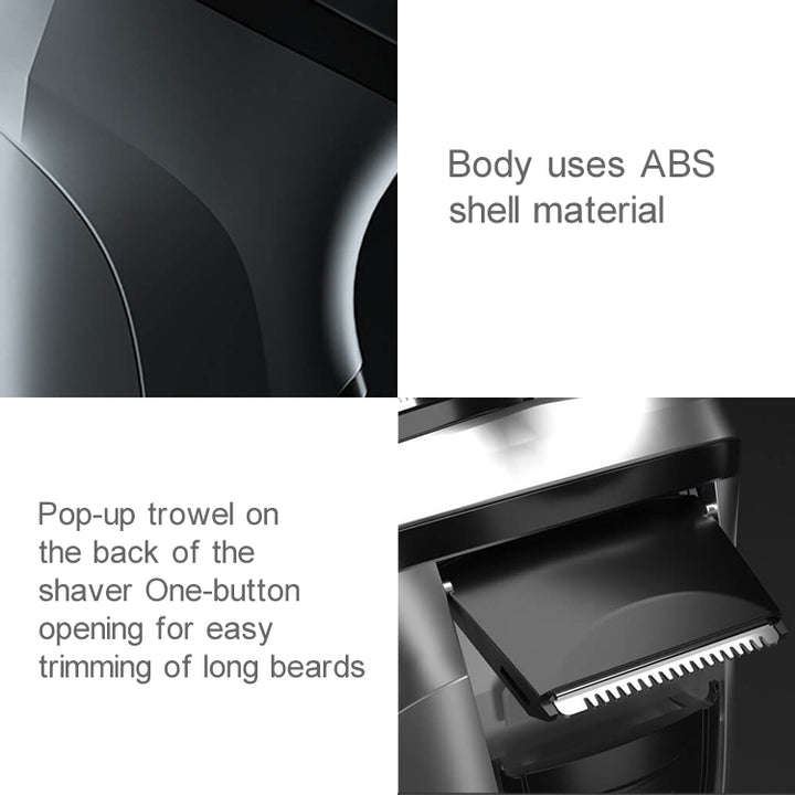 Original Xiaomi ENCHEN Water Proof Triple Rotary Double Ring Blade Shaving Head Electric Rechargeable Shaver For Men, Electric Shaver