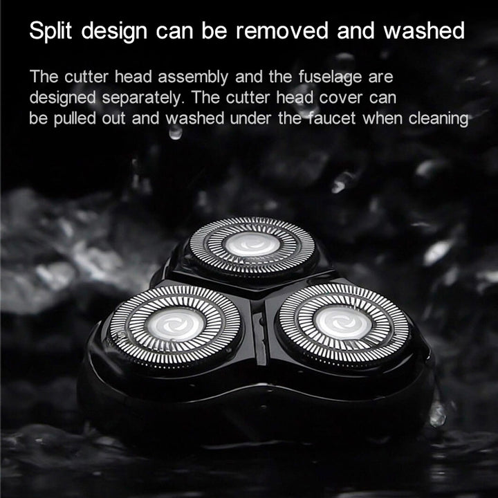 Original Xiaomi ENCHEN Water Proof Triple Rotary Double Ring Blade Shaving Head Electric Rechargeable Shaver For Men, Electric Shaver