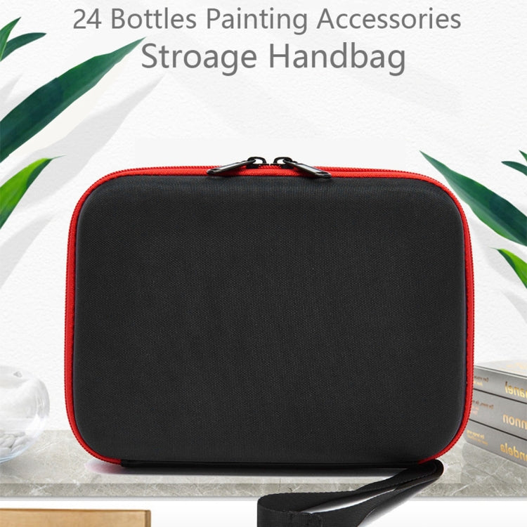 24 Bottles Diamond Painting Accessories Container Storage Bag Box Carry Case Diamond Embroidery Tools Handbag, without Bottles