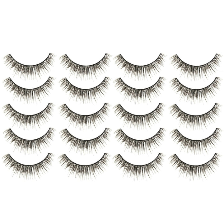 10 Pairs M14 Criss-Cross Cotton Stem Natural Makeup Lashes Charming Long Thick Black False Eyelashes, M14#