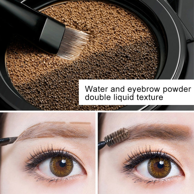 GECOMO Double Color Air Cushion Eyebrow Makeup Dye Palette With Eyebrow Brush