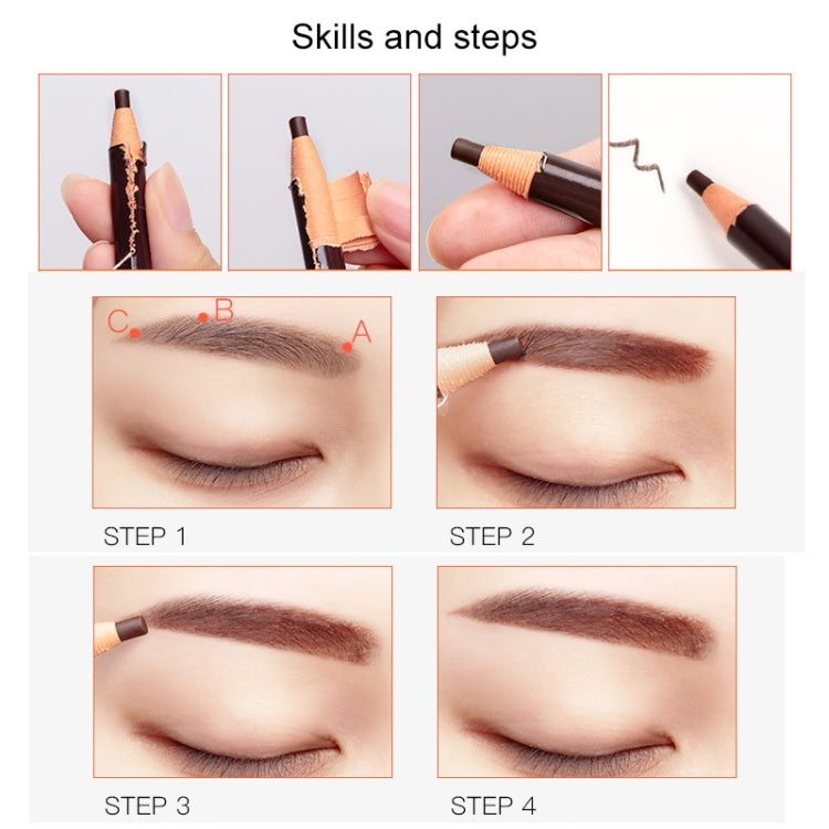 5 PCS 5 Colors Waterproof Sweatproof Eyebrow Pencils Coloured Eyebrow Pen Tools