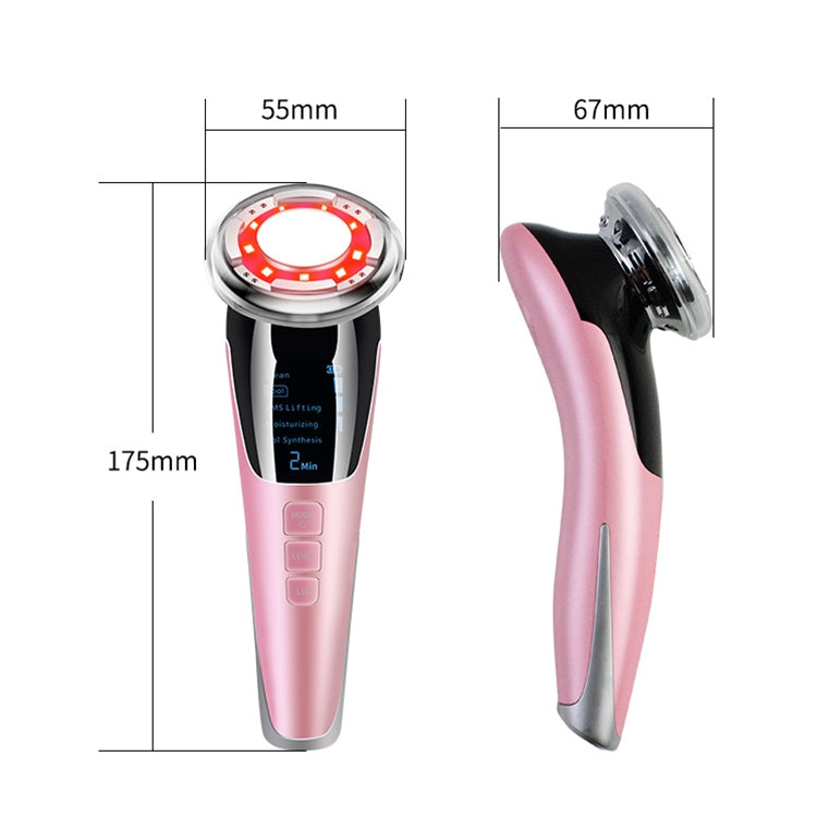 BLK-D818 Facial Beauty Instrument Hot and Cold Color Skin Rejuvenation Instrument EMS Micro Current Beauty Introduction Instrument, BLK-D818  (Pink), BLK-D818  (White)