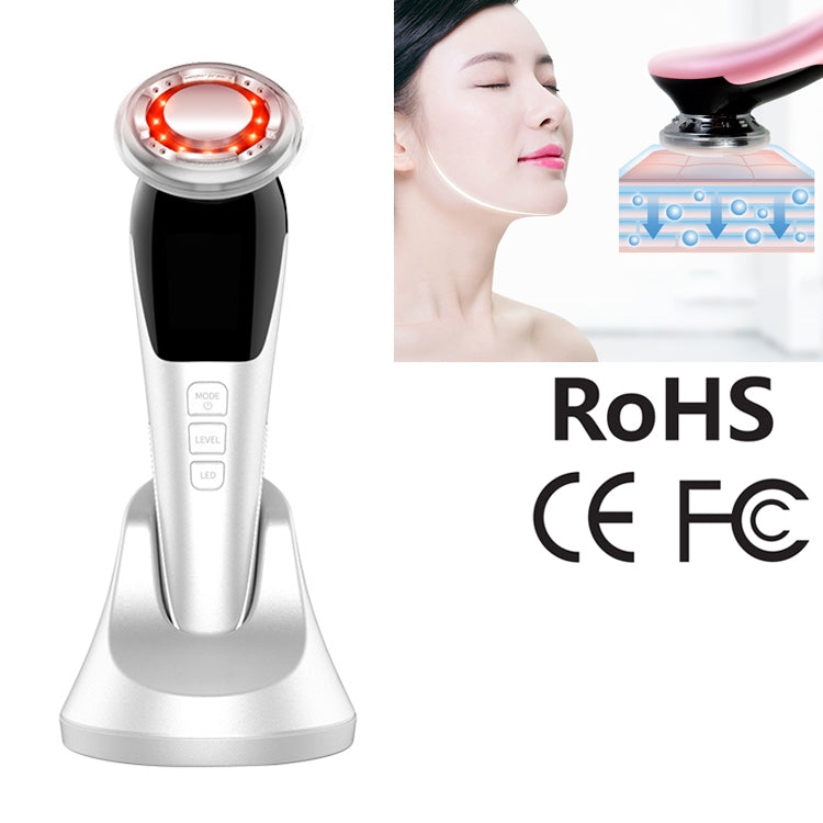 BLK-D818 Facial Beauty Instrument Hot and Cold Color Skin Rejuvenation Instrument EMS Micro Current Beauty Introduction Instrument, BLK-D818  (Pink), BLK-D818  (White)