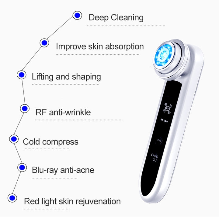 BLK-D919 RF Instrument Facial Vibration Compact Lifting Massager Micro Current Beauty Instrument