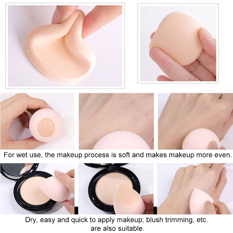 Soft Sponge Makeup Egg Cosmetic Puffs Bottled Set, Random Color Delivery