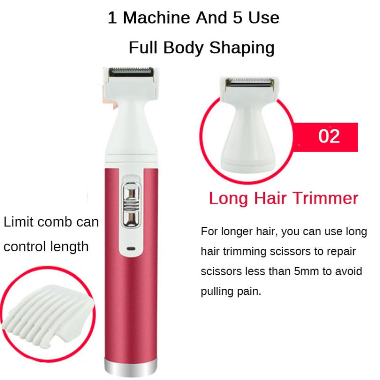 XD-3011 5 in 1 Multifunction Shaver Nose Trimmer Eyebrow Shaver Kit for Ladies